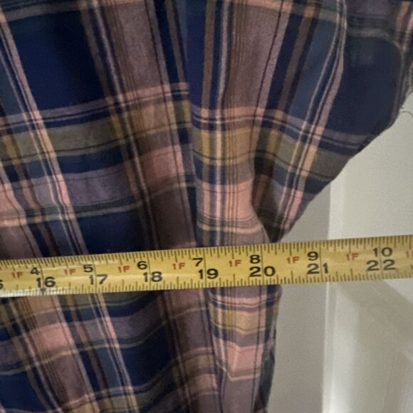 Madewell Shirt Women's Small Cropped Plaid Short Sleeve Button Up Tie Front - Picture 8 of 9